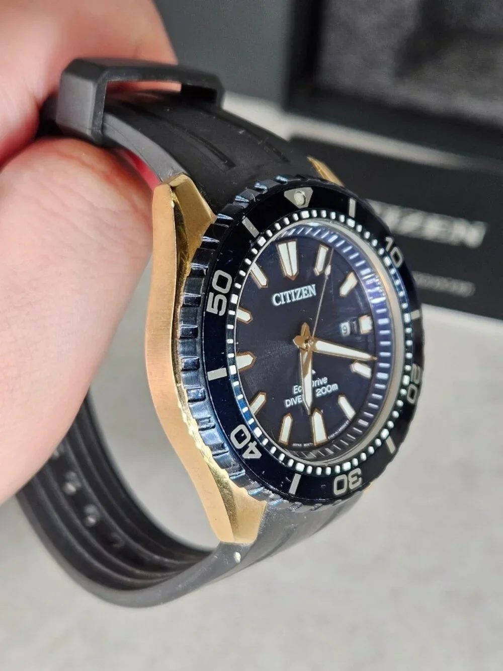 Citizen Promaster Eco Drive Diver's 200mm Solar Wristwatch Watch with Box